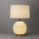 Moraga 24 inch 100.00 watt Walnut and White with Weathered Brass Table Lamp Portable Light